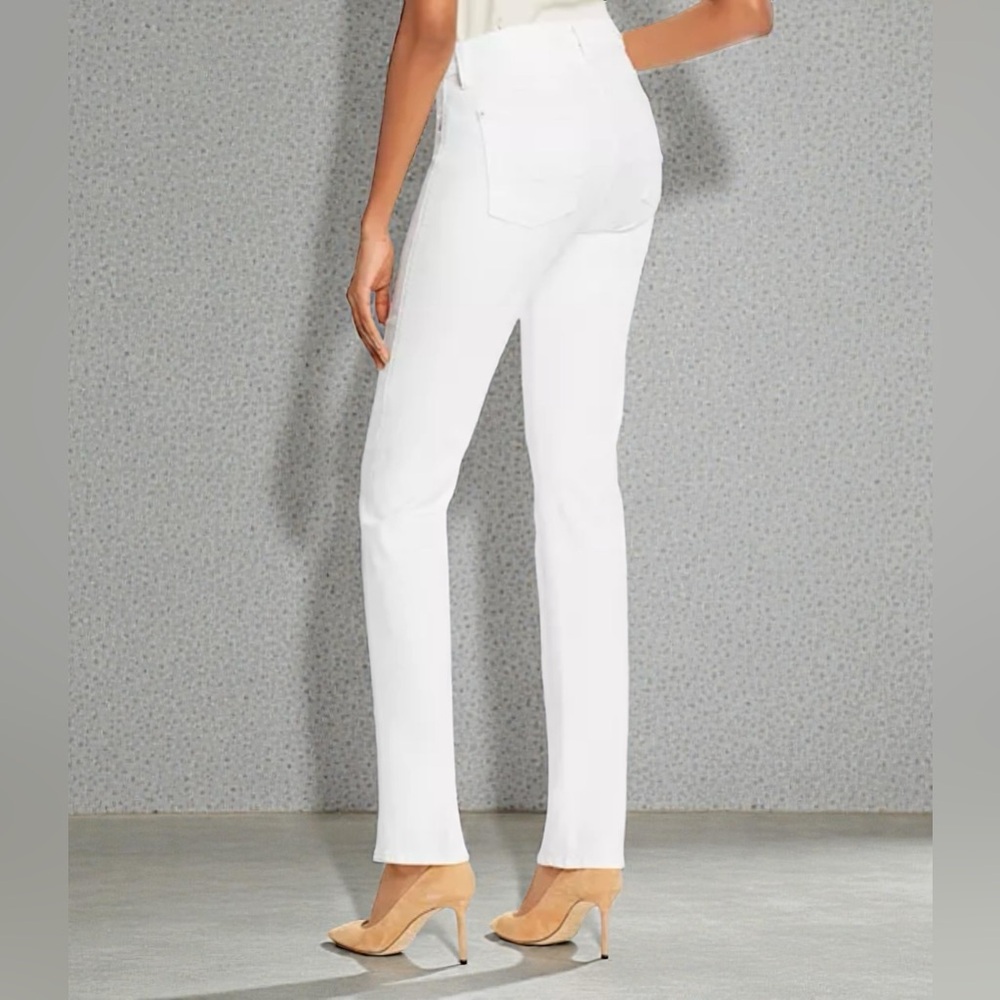 White straight leg Pants Jeans Retail $218